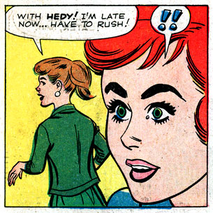 !, humor, Patsy Walker, punctuation, surprise, verbal