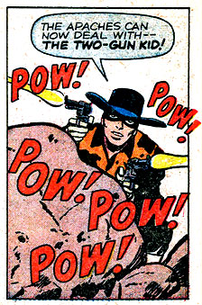 gun, gunshot, pow, revolver, shootout, Two-Gun Kid (Matt Hawk), western