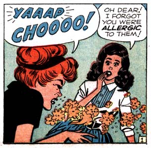 achoo, humor, Patsy Walker, sneeze, verbal