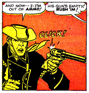 click, empty, gun, Rawhide Kid (Johnny Bart), revolver, western