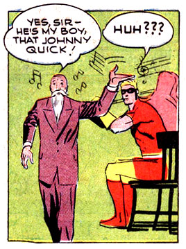 confusion, huh, Johnny Quick (Johnny Chambers), superhero, verbal