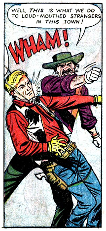 fist, Kid Colt (Blaine Colt), punch, western, wham