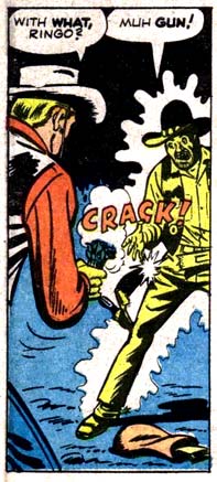 crack, disarm, gun, gunshot, Kid Colt (Blaine Colt), revolver, western