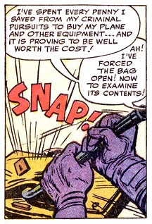 break, briefcase, crowbar, Eel (Leopold Stryke), open, snap, superhero