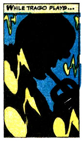 hypnotism, instrument, music, notes, superhero, Trago, trumpet
