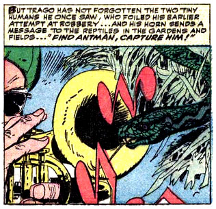 animal, hypnotism, instrument, music, notes, snake, superhero, Trago, trumpet