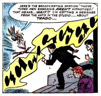 hypnotism, instrument, music, notes, radio, superhero, Trago, trumpet