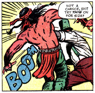 Apache, boom, Boom-Boom Brown, fist, giant, punch, western