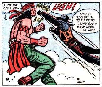 Apache, giant, grunt, pain, punch, Two-Gun Kid (Matt Hawk), ugh, verbal, western
