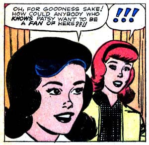 !, humor, indignation, Patsy Walker, punctuation, verbal